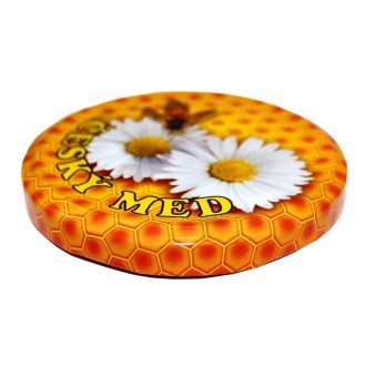 Víčko na sklenici TO 82 - Český med - kopretina - 740 ks - celá krabice